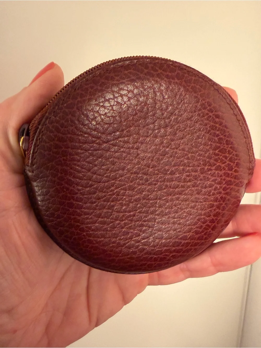 Authentic Vintage Cartier Must de Cartier Burgundy Leather Round Coin Purse - Picture 6 of 6